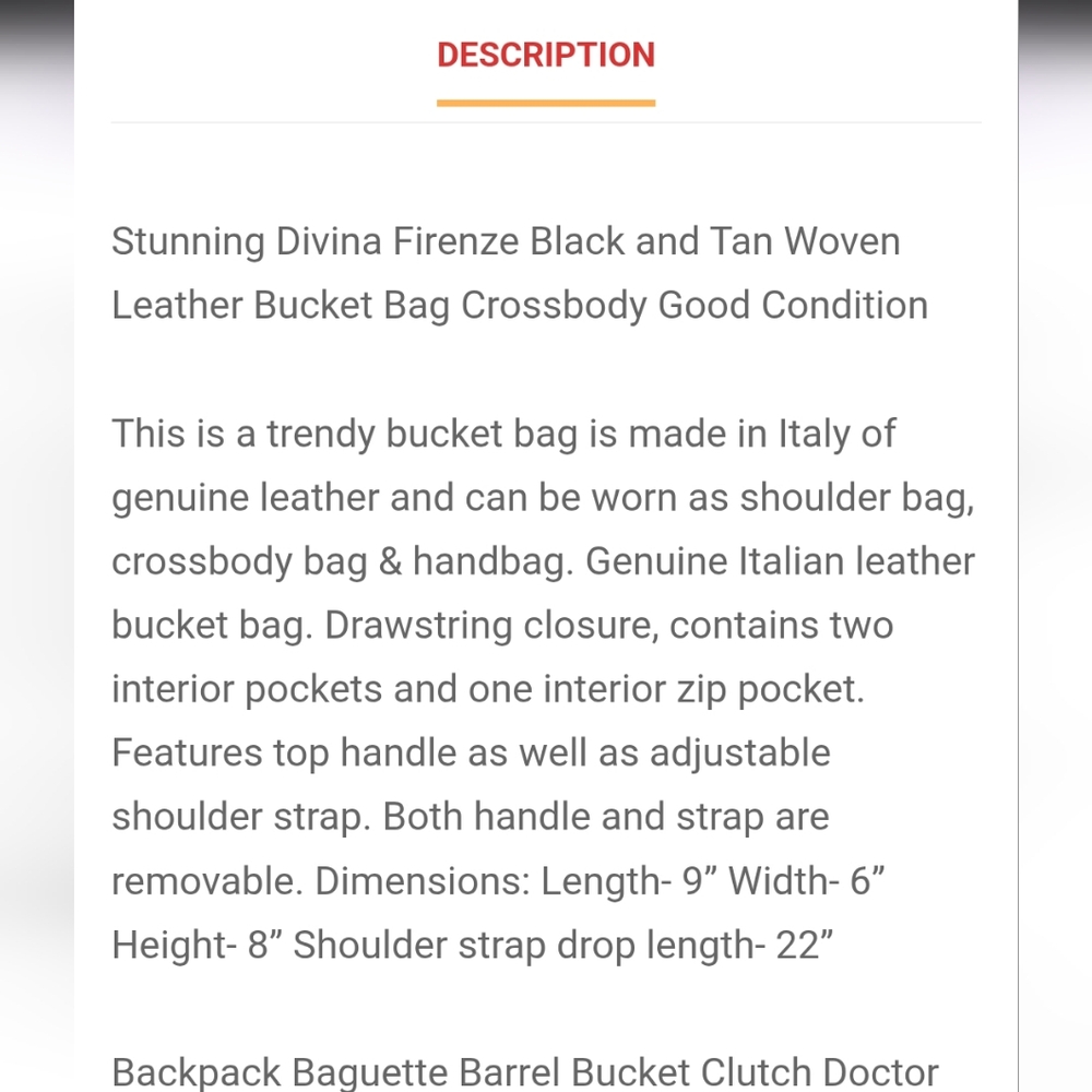🖤Divina Firenze made in Italy.  This purse is made with Italian leather - Picture 7 of 7
